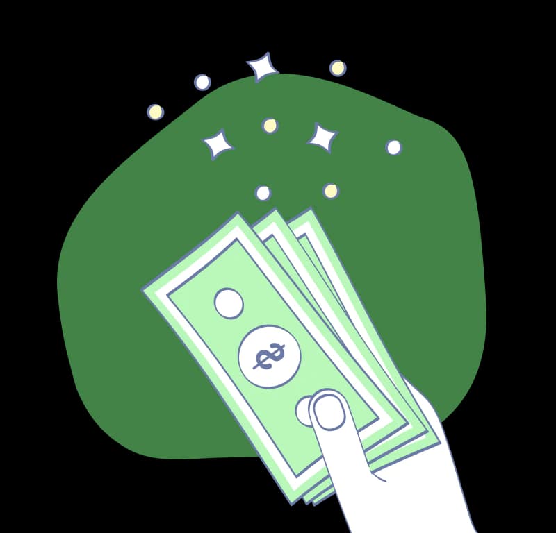 Money being held in hand